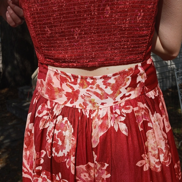 NEW Free People Juliet bandeau strapless cutout wide leg jumpsuit festival SMALL - Picture 11 of 12